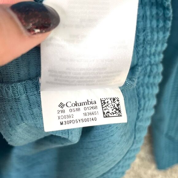 Columbia Sweatshirt Women’s Small Crestone Ridge Blue Half Neck Zip Pullover - Picture 6 of 6